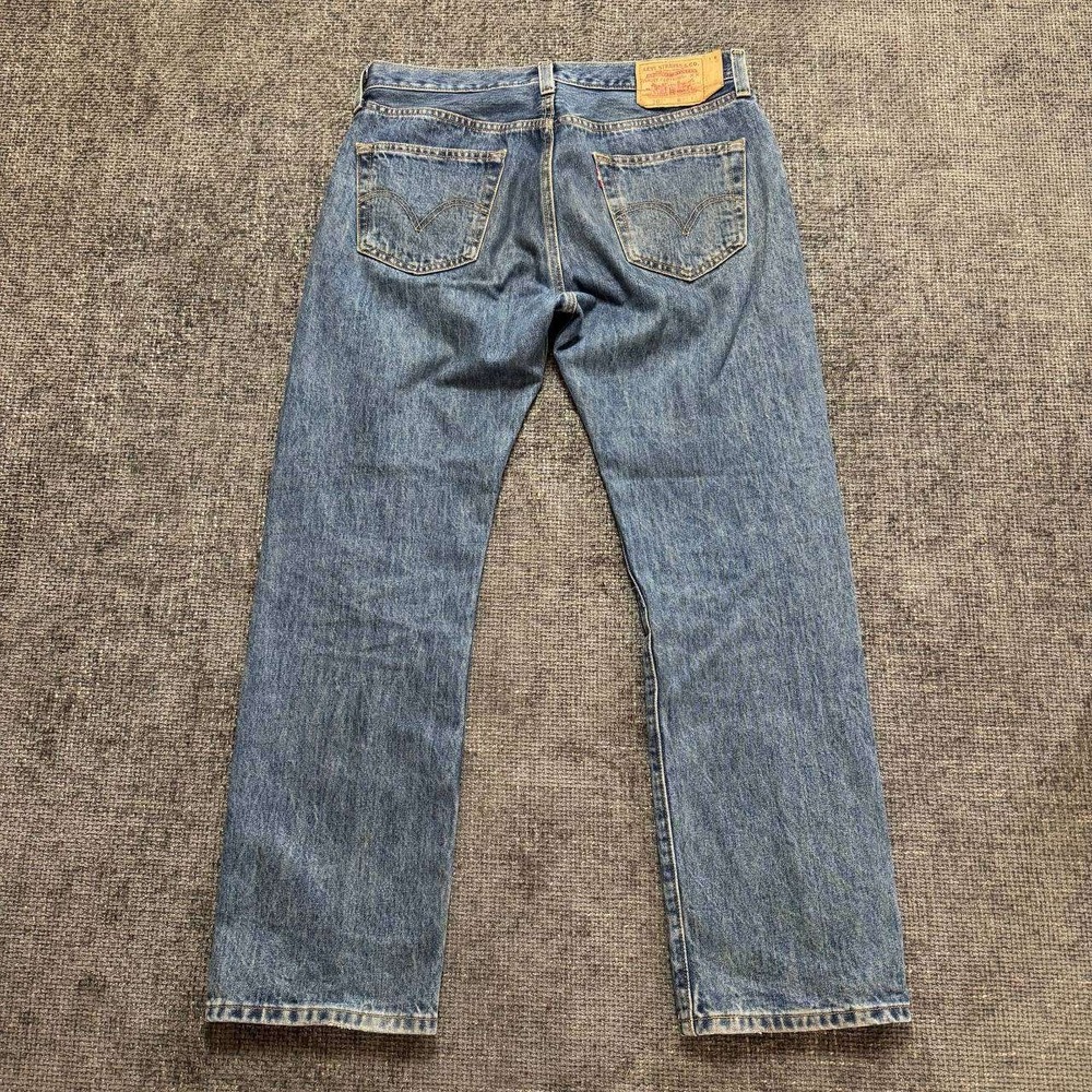 Vintage 90s Levi's 501 Jeans W34 L30 Medium Wash Straight Button Fly USA Made